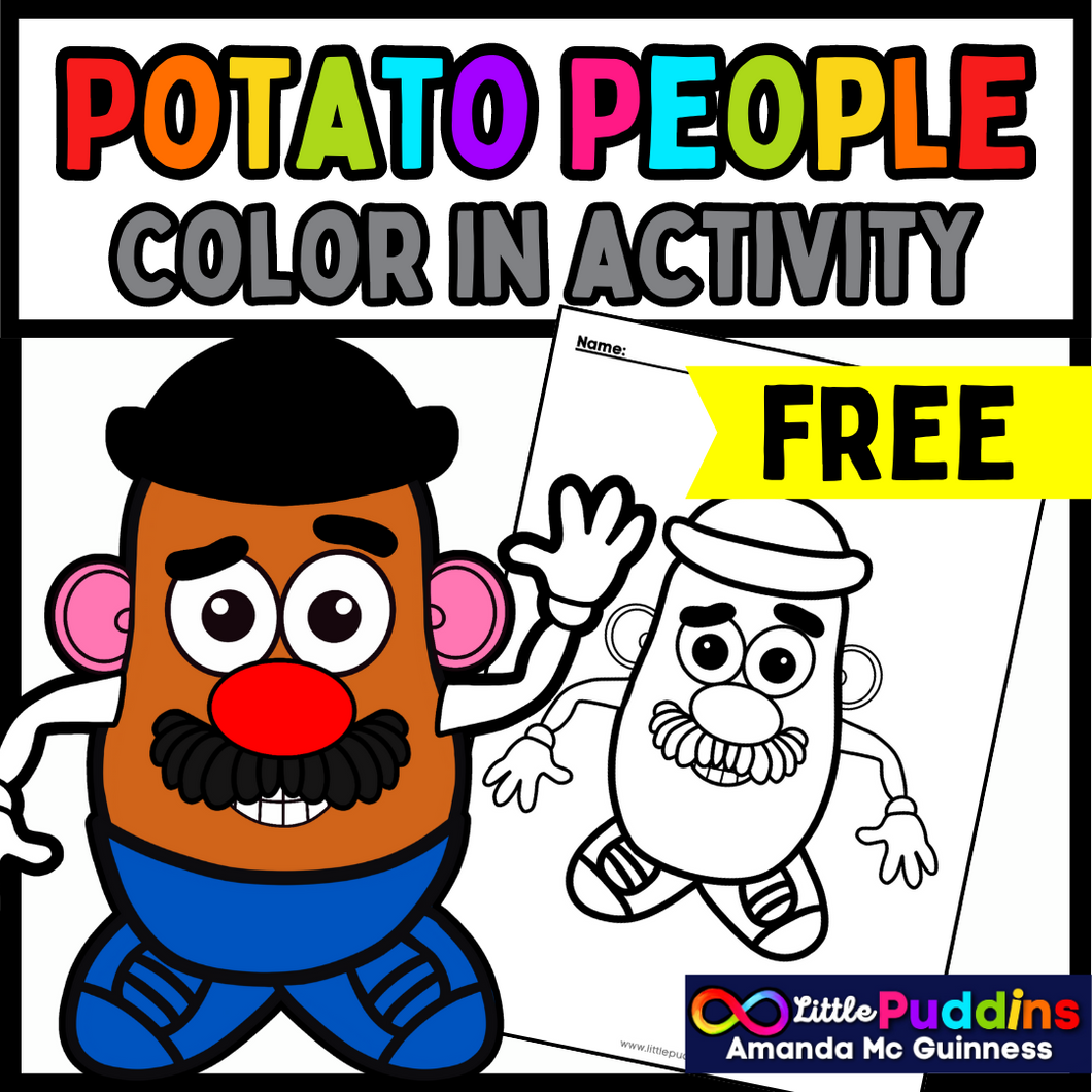 Mr Potato Head FREE Color In Activity