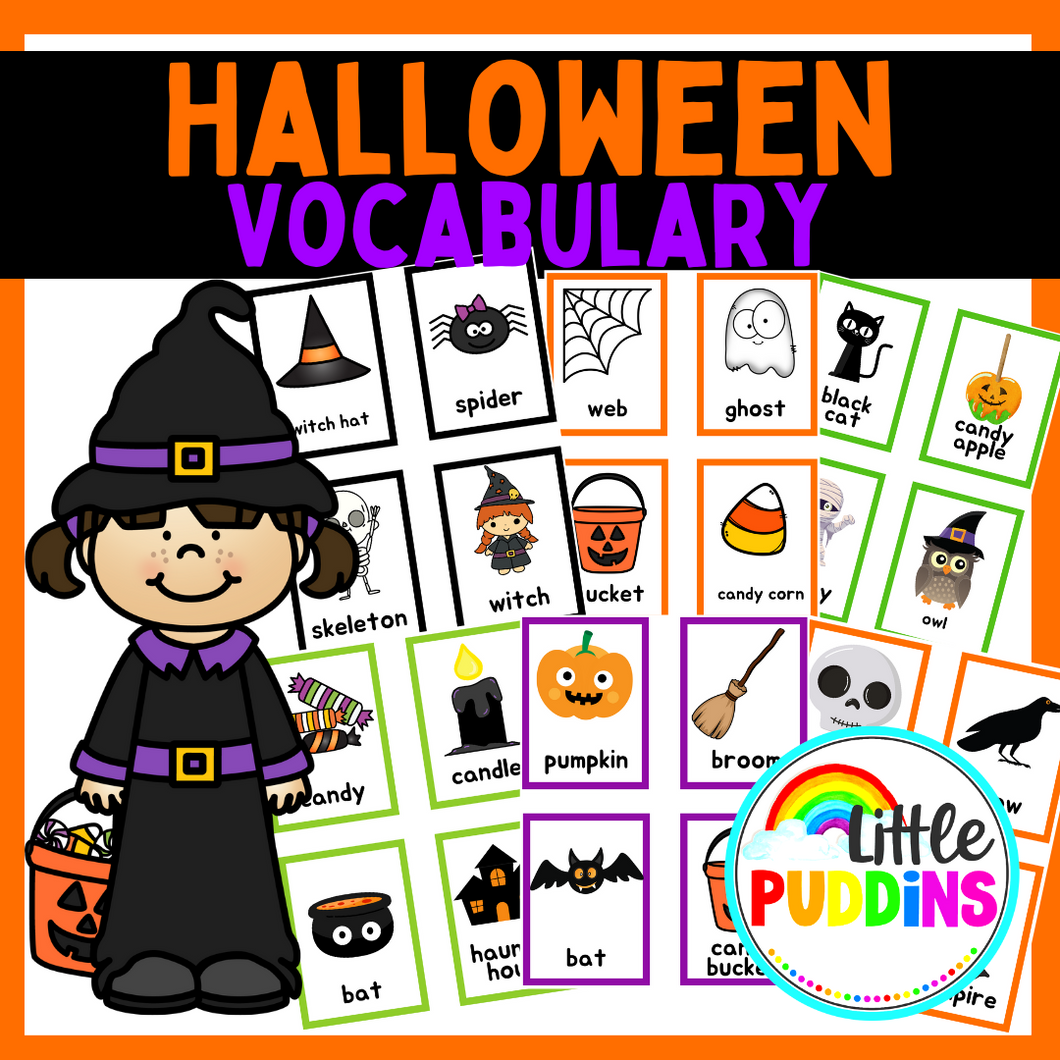 Halloween Vocabulary Flash Cards