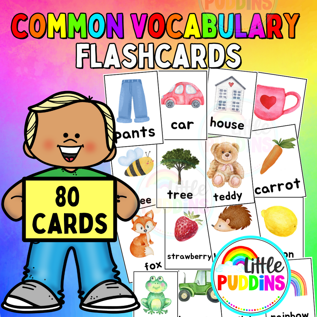 80 Common Vocabulary Flash Cards